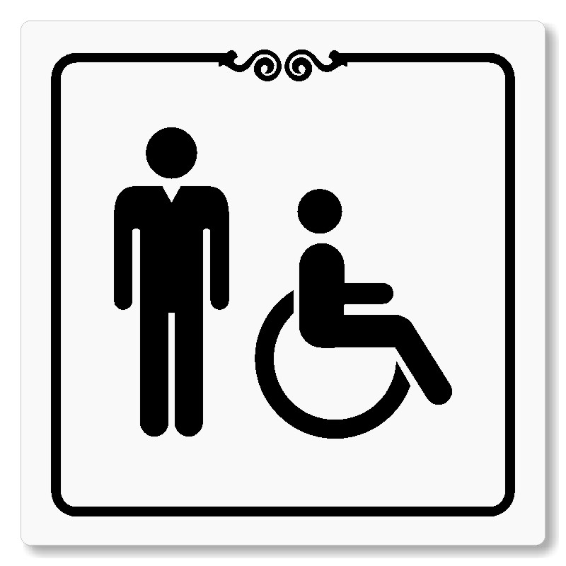 WC muži Invalidé, 118x118mm, bílá, Texas